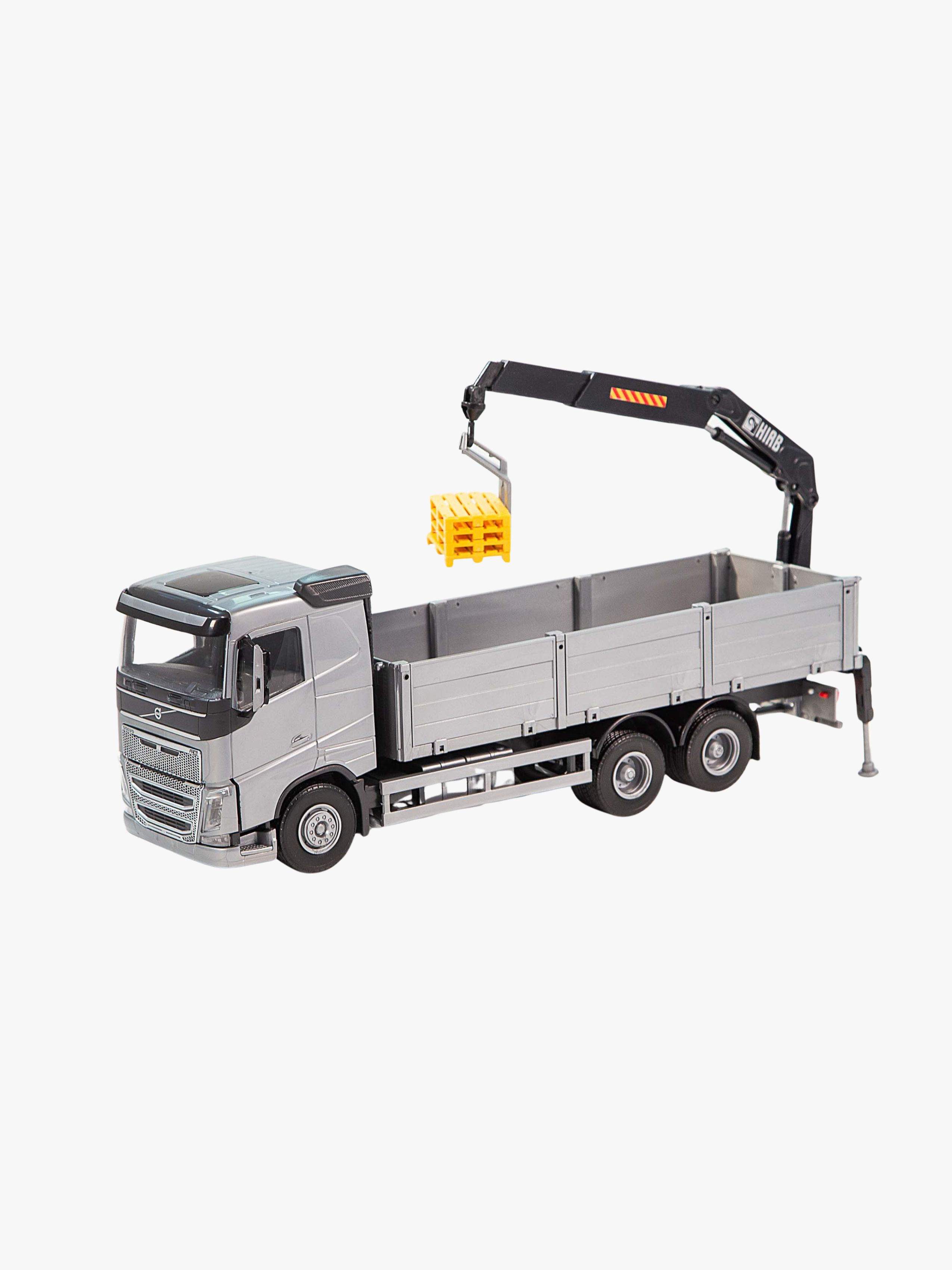 Emek Volvo LKW Mit Hiab-Kran, Silver