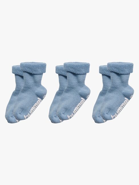 Hummel Mini Anti-Slip Socken 3er-Pack, Faded Denim
