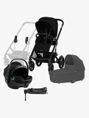 Cybex TALOS S Lux Kombikinderwagen inkl. Axkid GOKID Babyschale & Basis, Moon Black