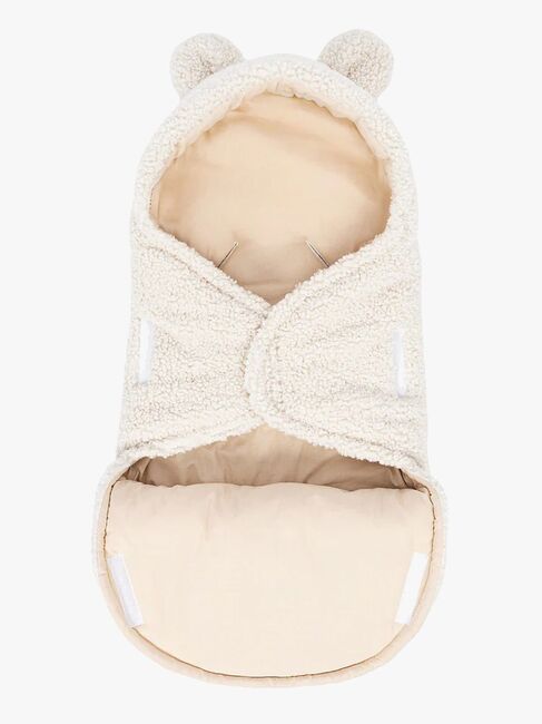 MeowBaby Bearly Pucktuch mit Bärenohren, Cream