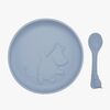 Mumin Geschirr-Set Silikon, Sky Blue