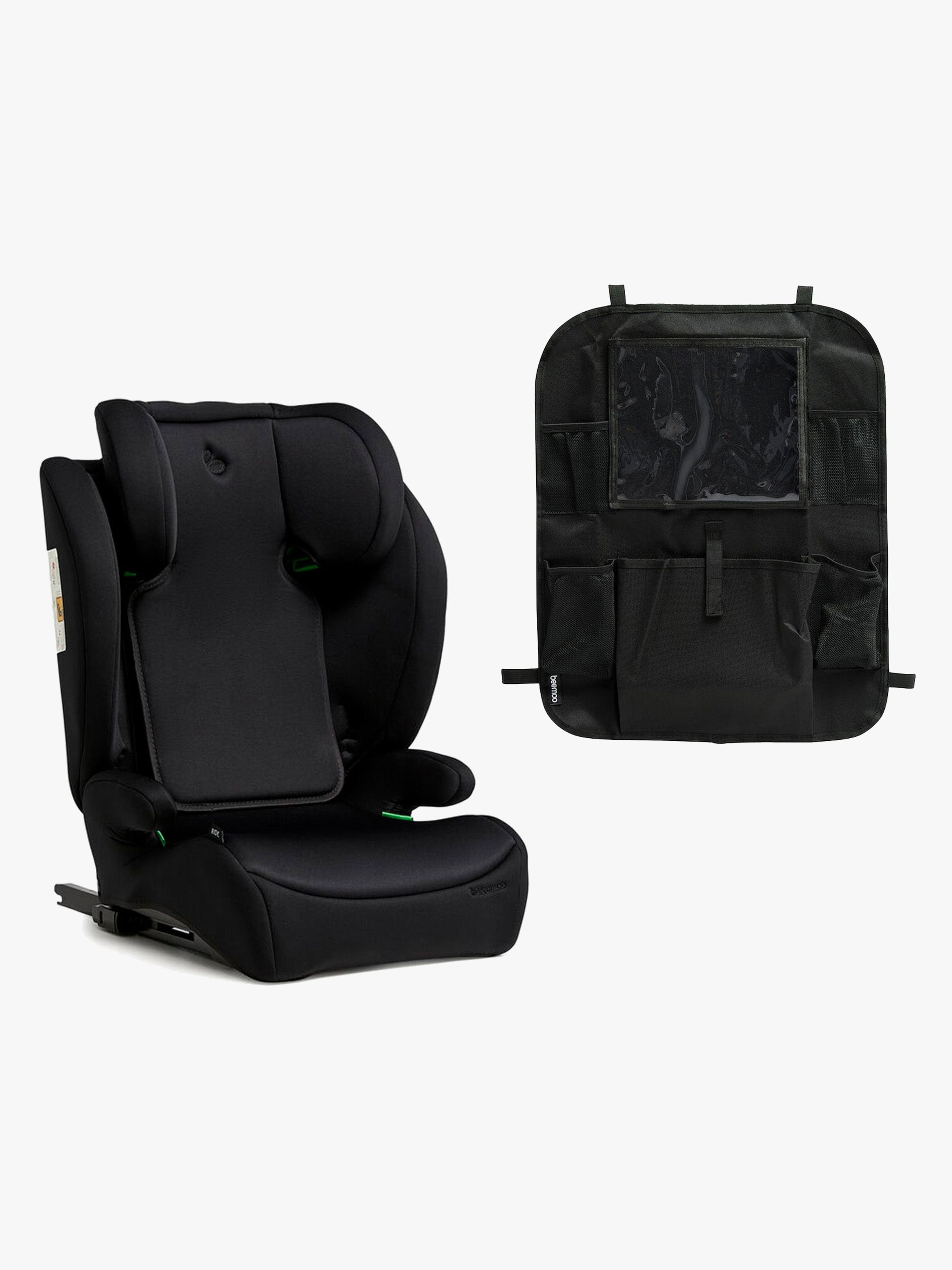 Beemoo Ride i-Size Kindersitz ISOFIX inkl. Beemoo Smart Organizer, Black Stone