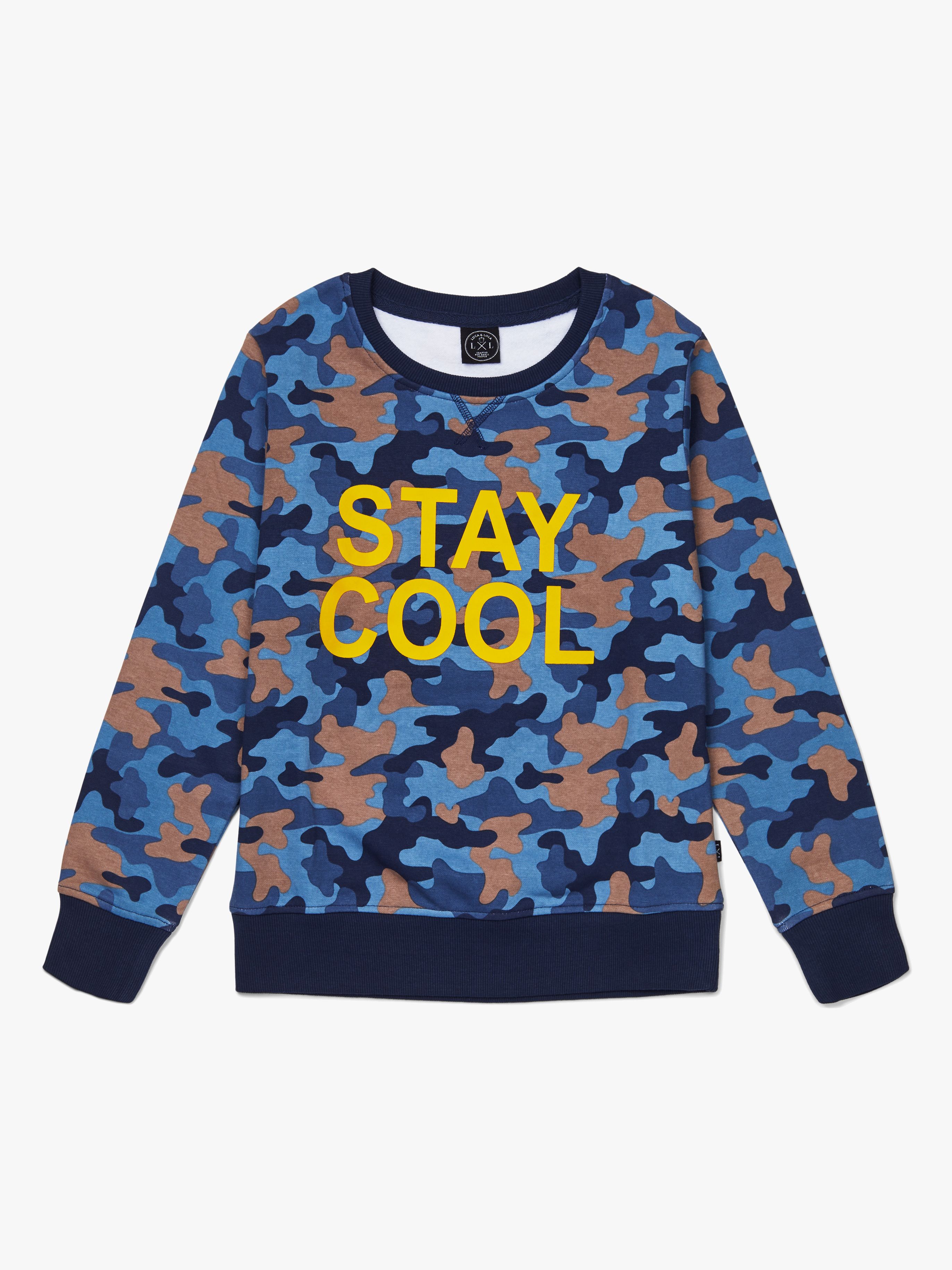 Luca &  Lola Vincenzo Pullover, Blue Camouflage 134-139