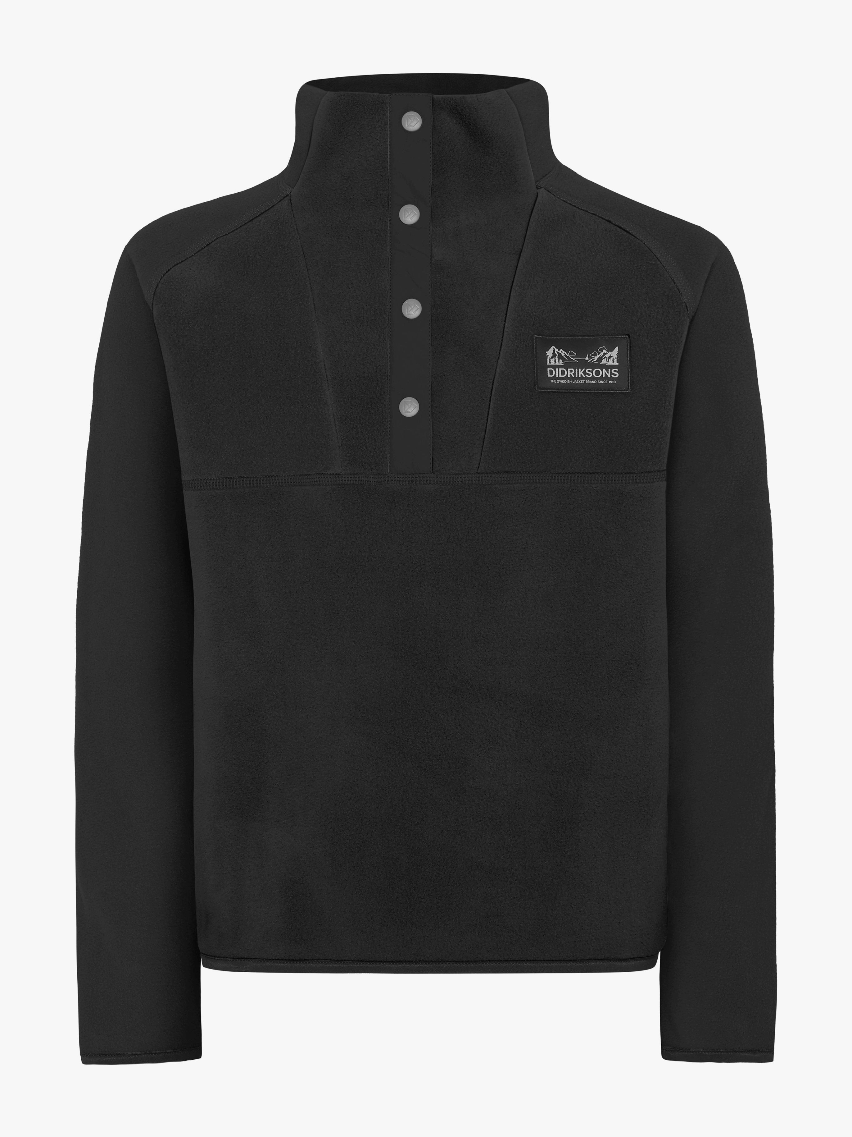 Didriksons Yokto Fleece-Pullover, Schwarz, 140