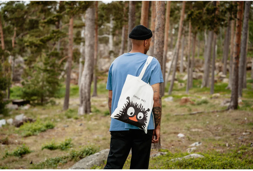 Mumin Catch Me Stoffbeutel, Weiß