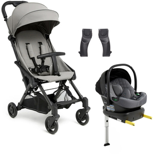 Beemoo Easy Fly 4 Buggy inkl. Route i-Size Babyschale & Basis, Stone Grey/Mineral Grey