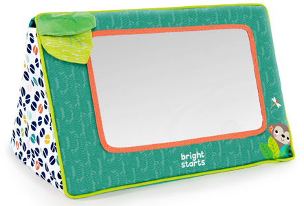 BrightStarts Safari Mirror Aktivitätsspielzeug, Grün/Gemustert