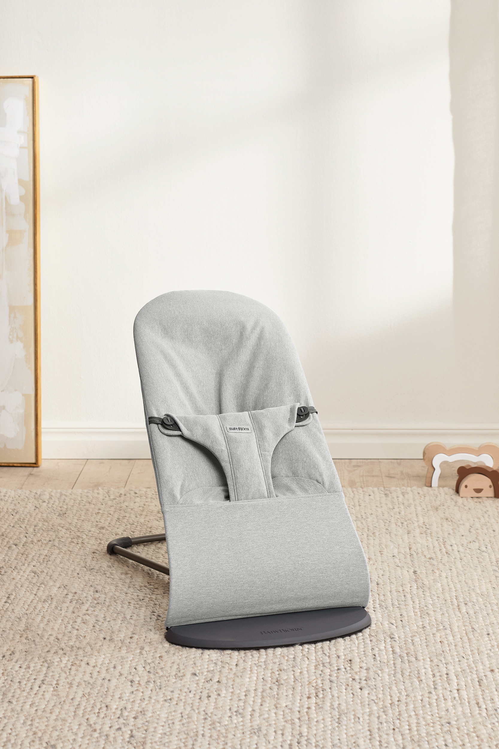 Bliss Babywippe Gewebt, Light Grey Melange