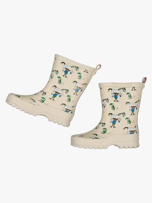 Geggamoja Gummistiefel Pippi Langstrumpf, Beige
