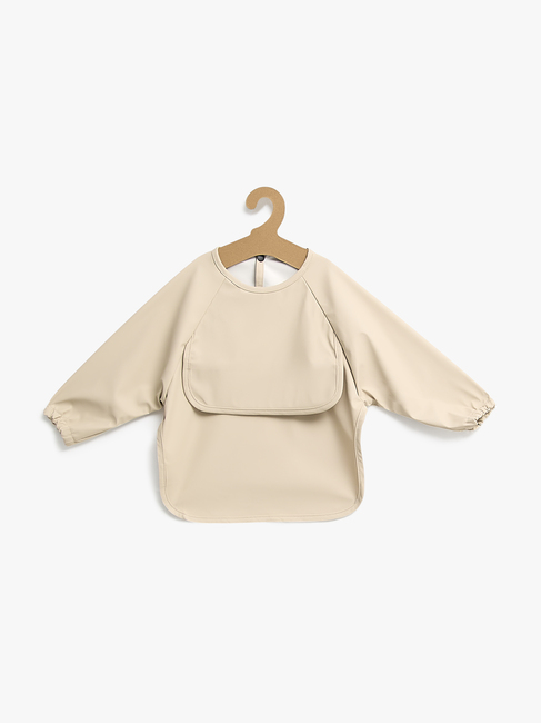 Beemoo CARE Bib Langärmliges Lätzchen, Beige
