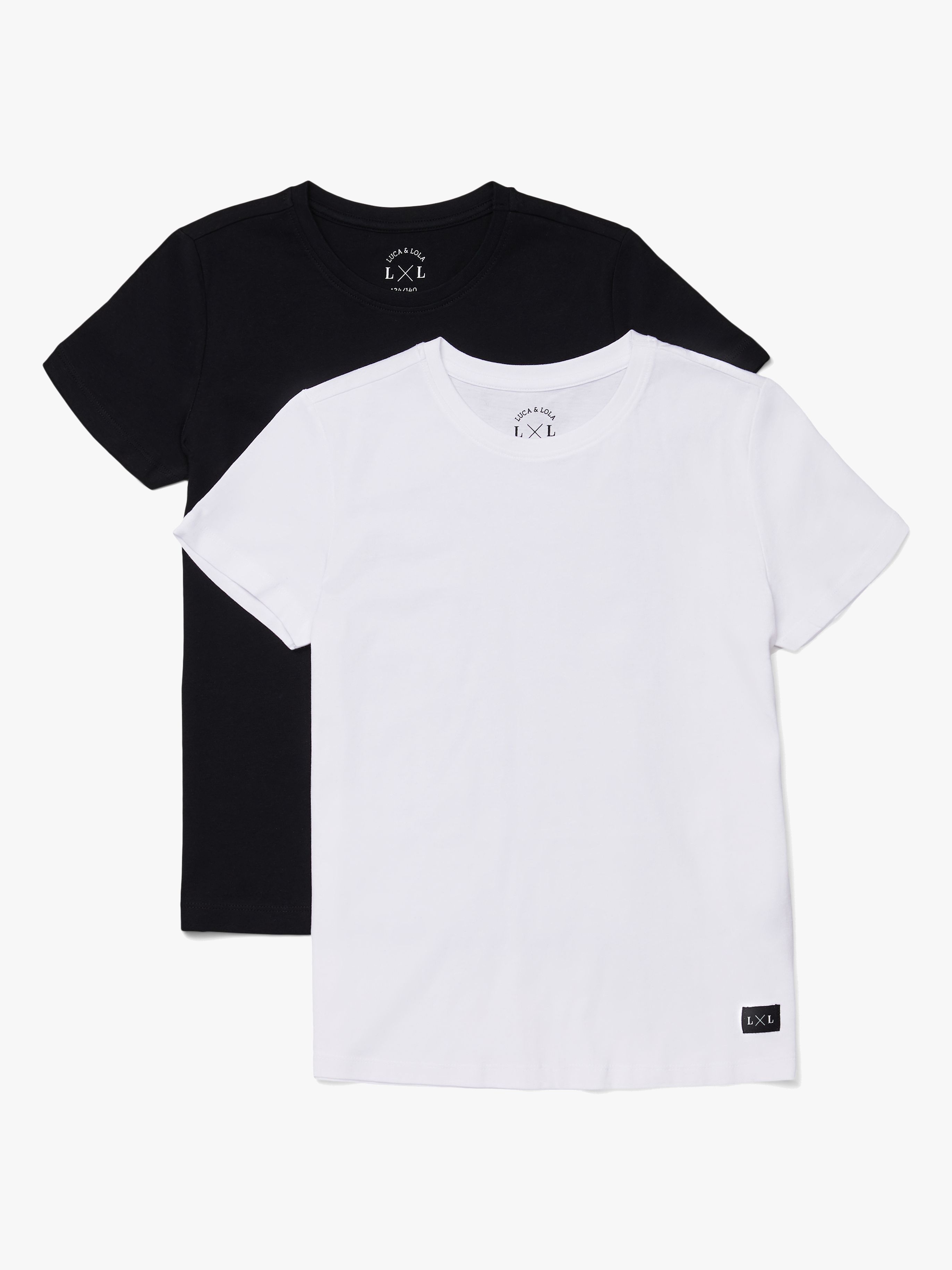 Adelmo T-Shirt 2er-Pack, Black / White 134-140