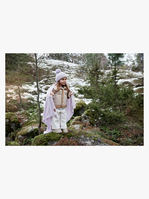 Elodie Lochmuster-Strick Decke 100x75 cm, Lavender Love