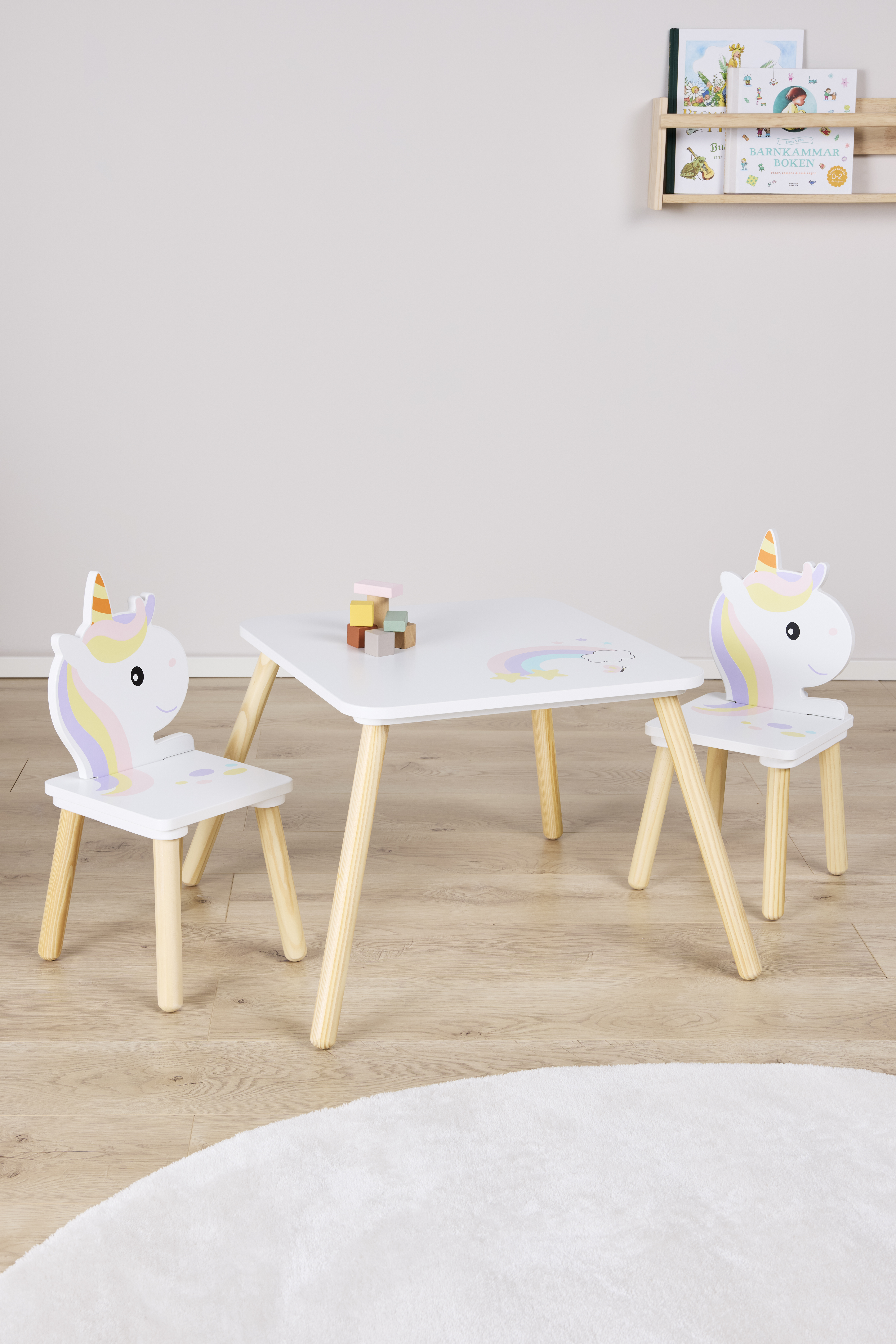 Cloudberry Castle Tisch und Stühle Einhorn, Kinderzimmermöbel, Kindermöbel