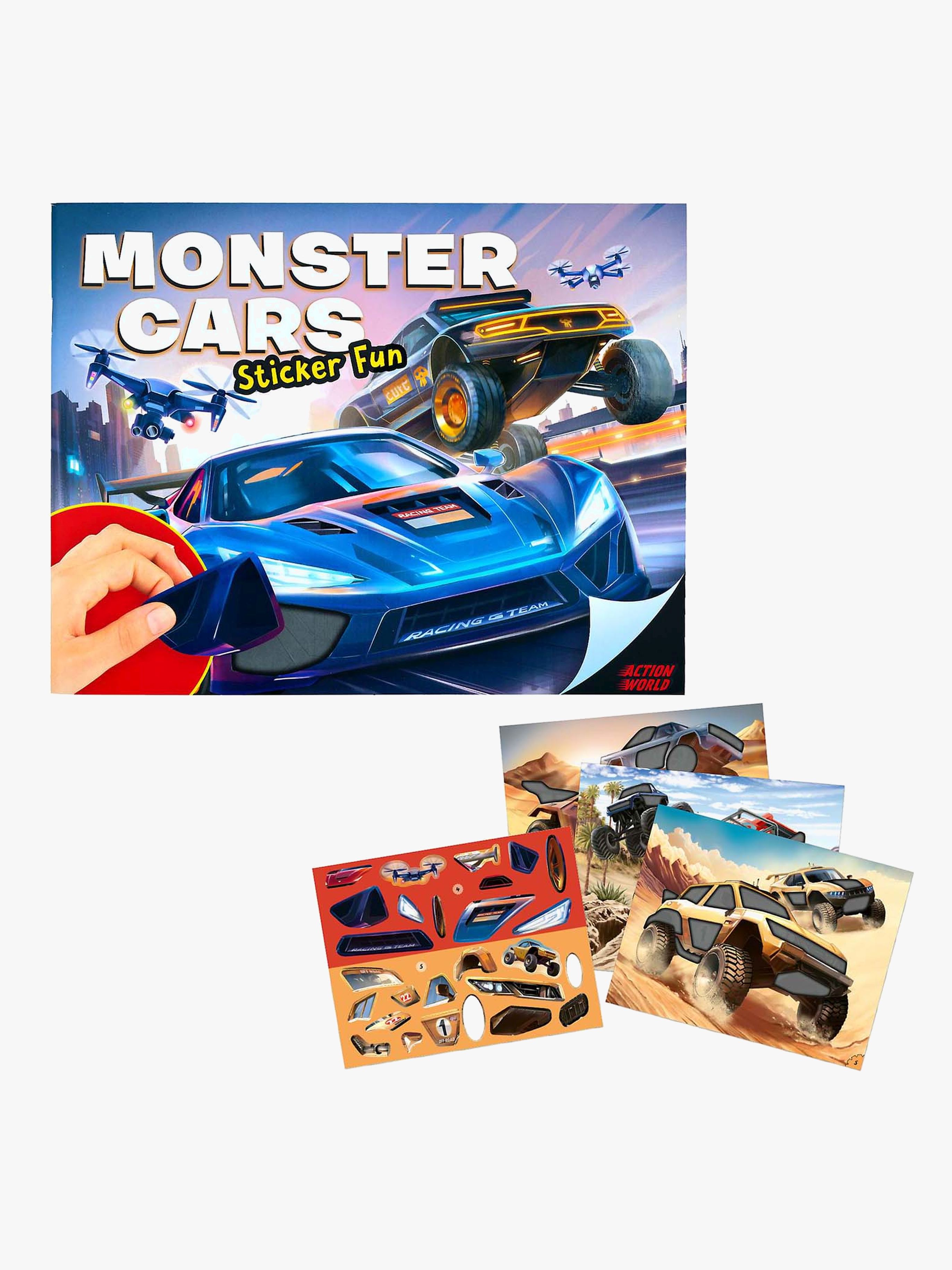 Action World Stickerbuch Monster Cars
