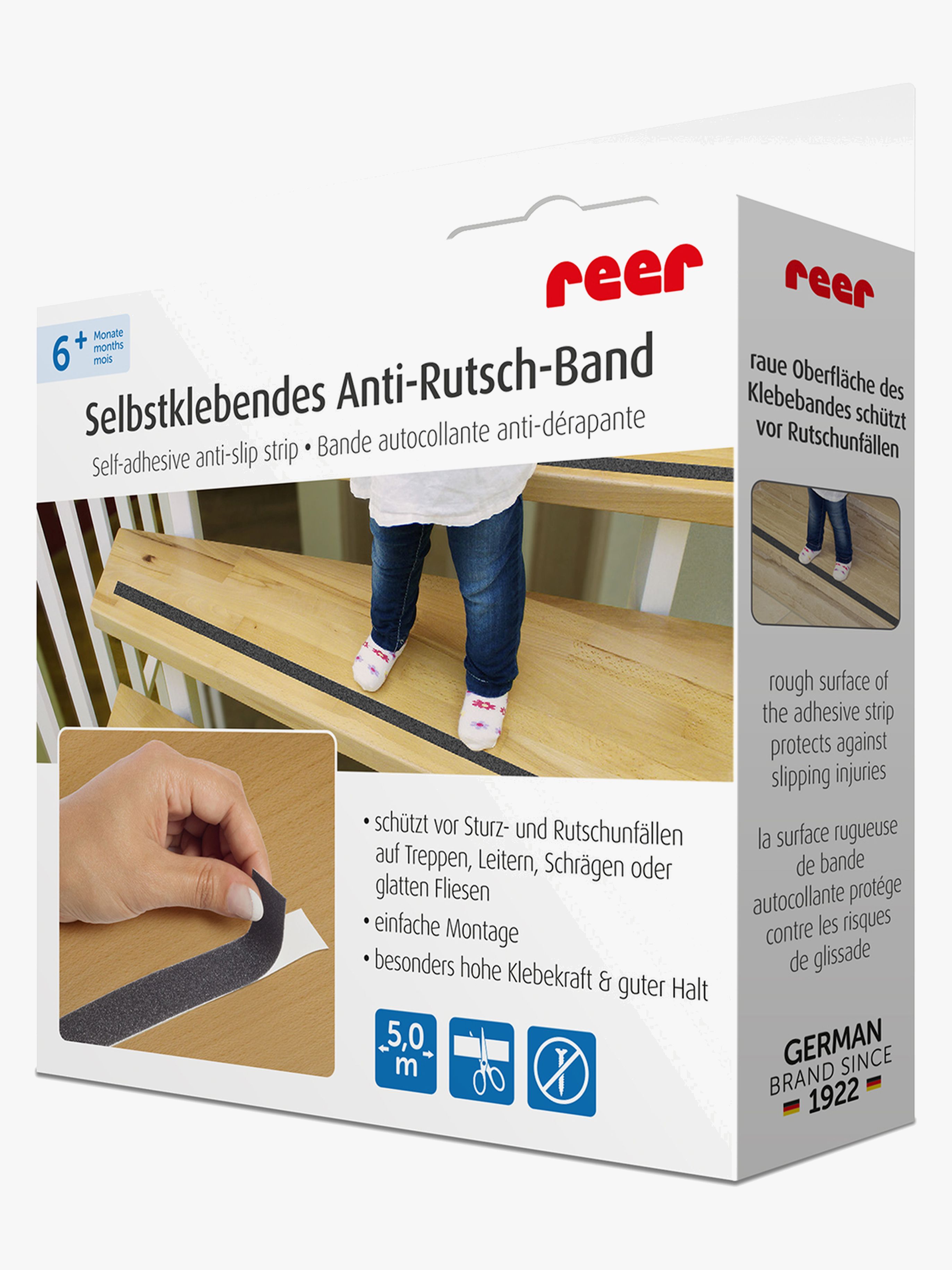 Rutsch-Schutz Klebeband 5m, Schwarz