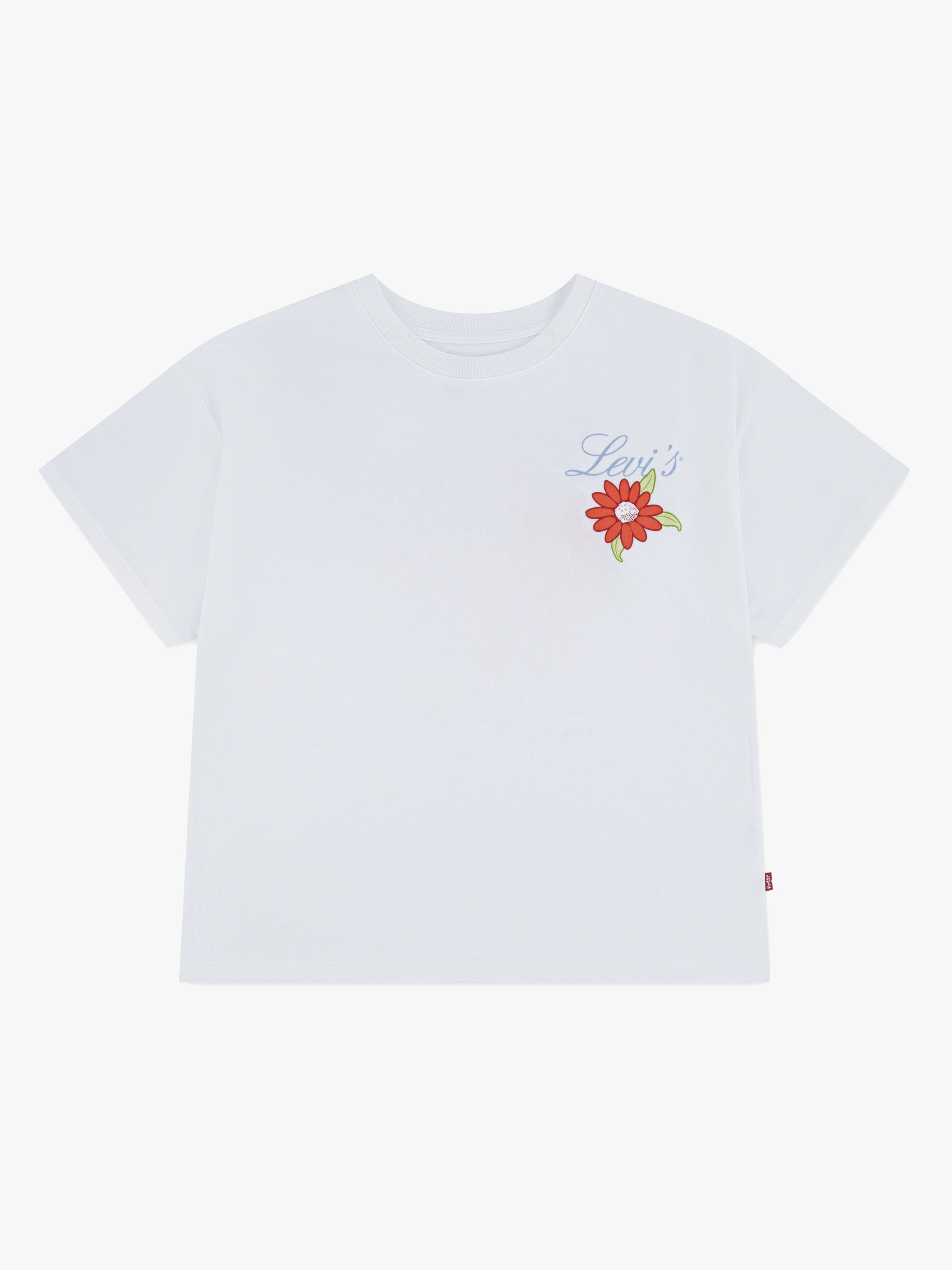 LVG Floral Oversized T-Shirt, Bright White, 164