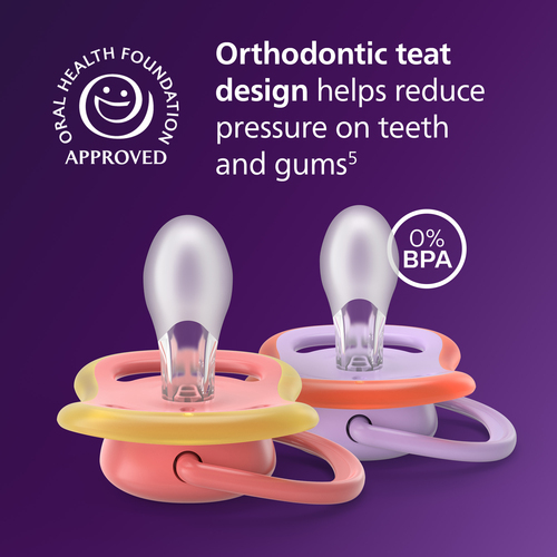 Philips Avent Ultra Air Schnuller 18m+ 2er-Pack, Rot/Lila
