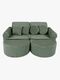 MeowBaby Churros Sofa Max, Olive Sage Green