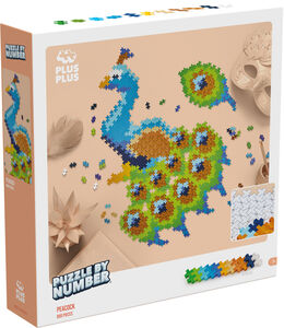 Plus-Plus Puzzle By Number Baukasten Peacock 800 Teile