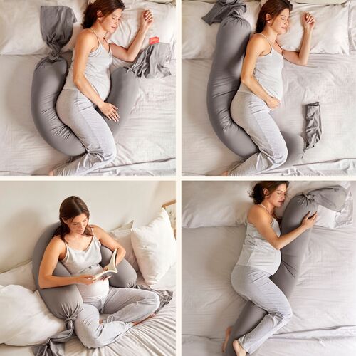 bbhugme Umstands- und Stillkissen, Stone