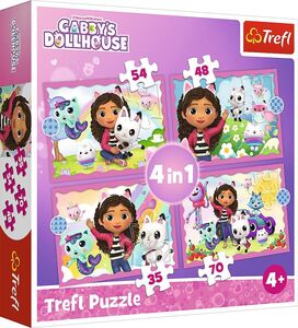 Trefl Gabby's Dollhouse Puzzles 4-in-1