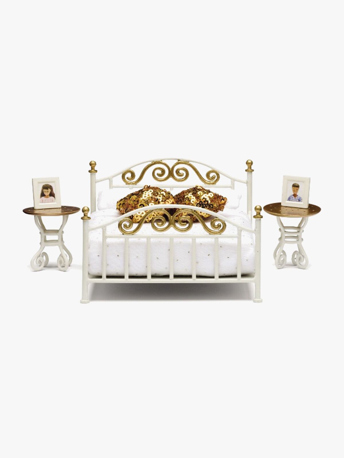 Lundby Puppenhausmöbel Småland Messingbett