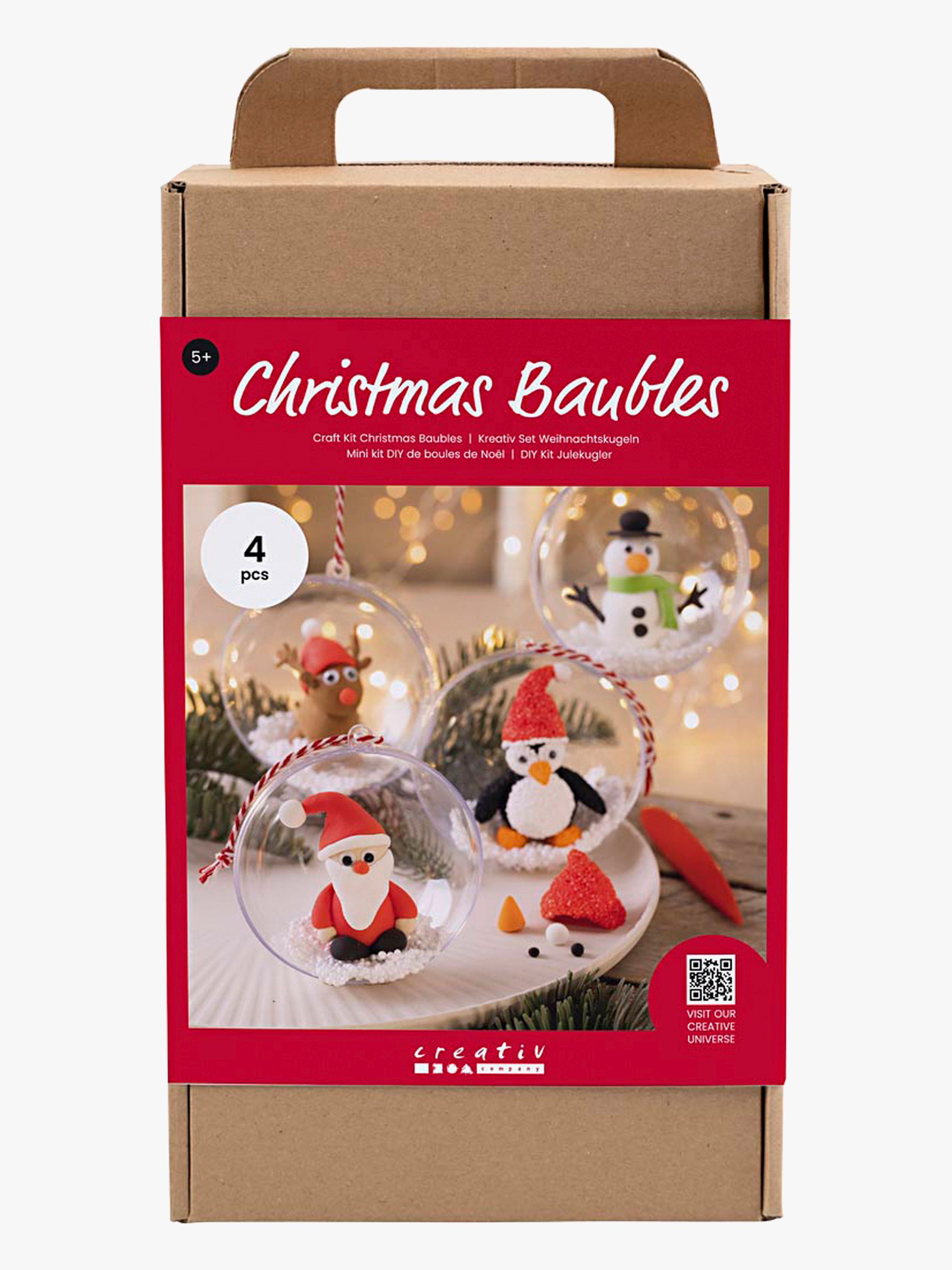 Creotime DIY Set Weihnachtskugeln Modelliermasse