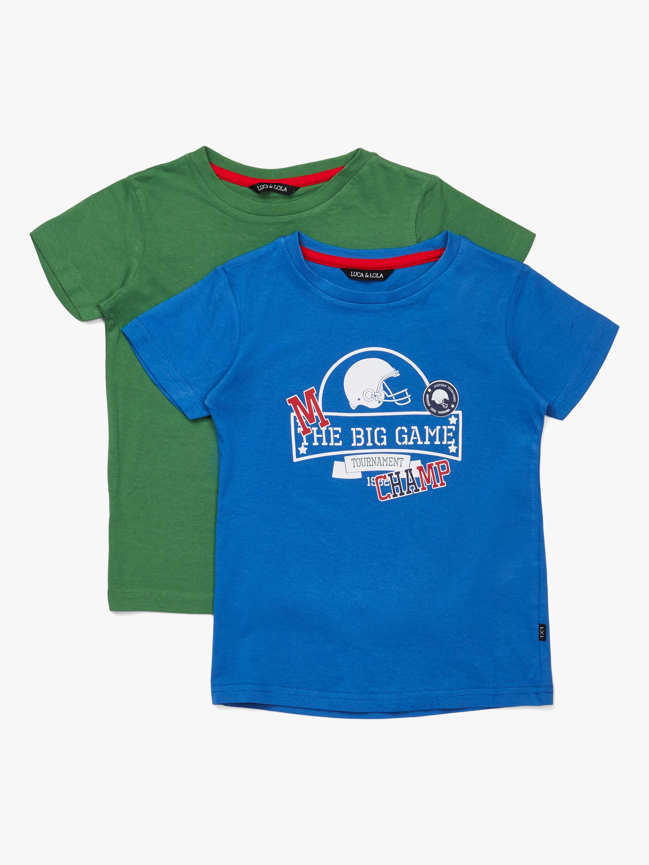 Luca &  Lola San Marino T-Shirt 2er-Pack, Blue/Green 146-152