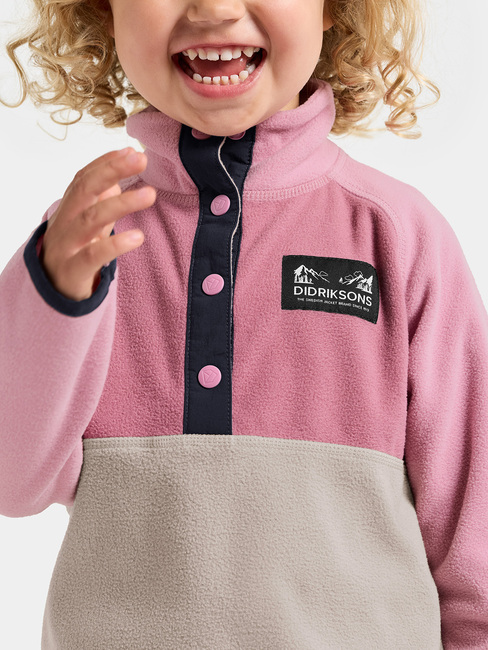 Didriksons Monte Fleece-Pullover, Heather Pink