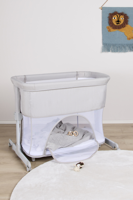 Beemoo CARE 2-in-1 Beistellbett & Laufgitter, Light Grey