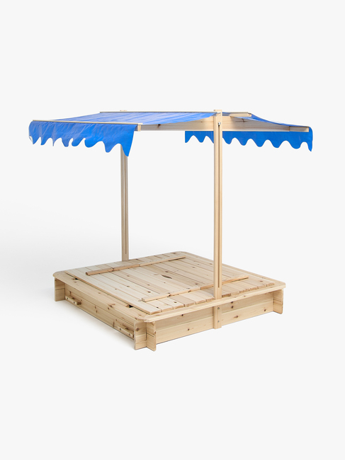 Woodlii Sandkasten mit Dach und Bank, Natur