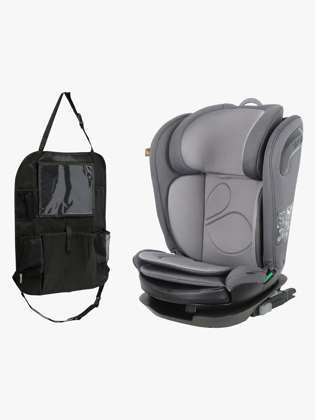 Beemoo Reform ISOFIX Kindersitz inkl. Smart Organizer, Mineral Grey