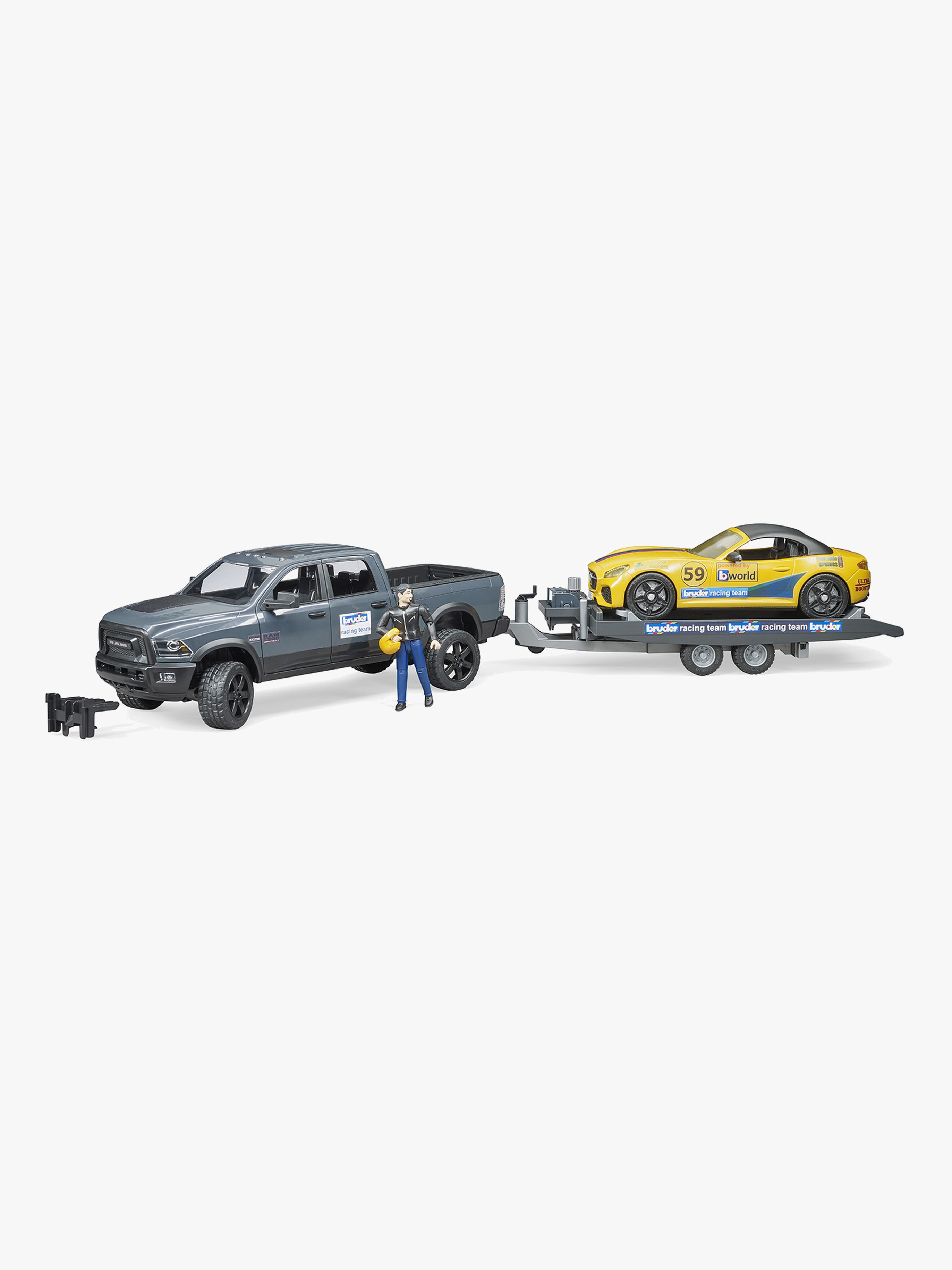 Bruder RAM 2500 Power Wagon Inkl. Anhänger BRUDER Roadster Racing Team