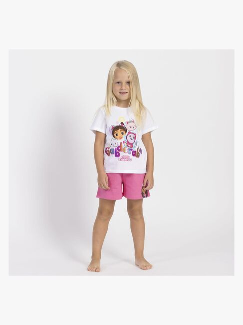 Gabby's Dollhouse T-Shirt & Shorts Set, Weiß/Rosa