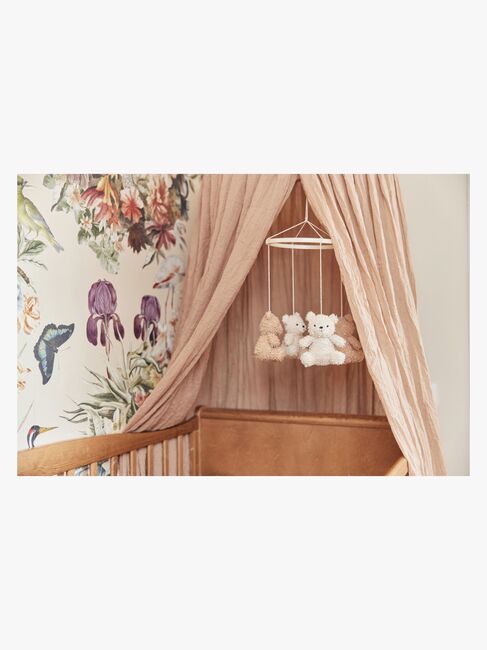 Jollein Teddy Bear Mobile, Natural/Wild rose