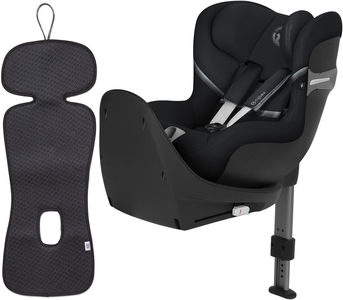 Cybex Sirona S2 i-Size inkl. ventilierenden Sitzpolsters, Deep Black/Antracit