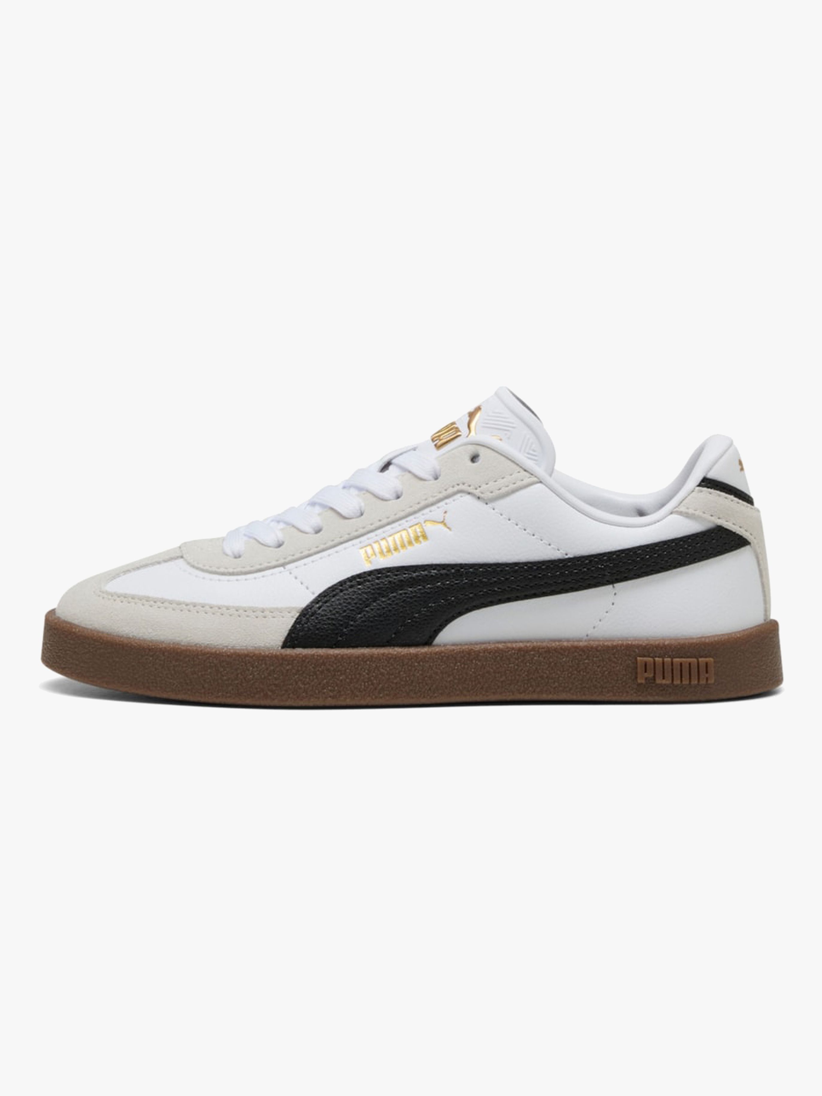 Puma Club II Era Jr Kinder Sneaker, White/Black, 37, Kinderschuhe
