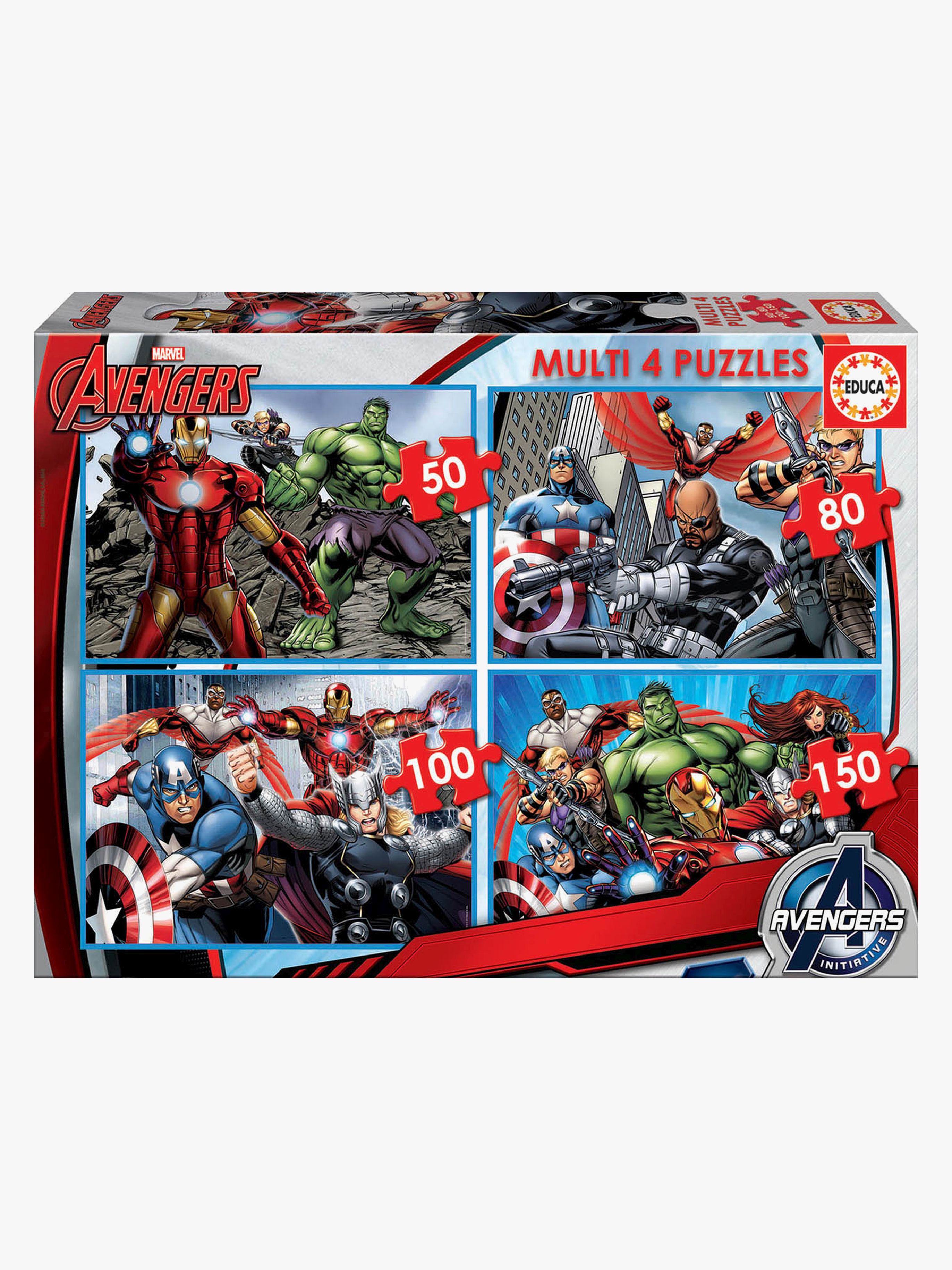 Marvel Avengers Puzzles 4-in-1