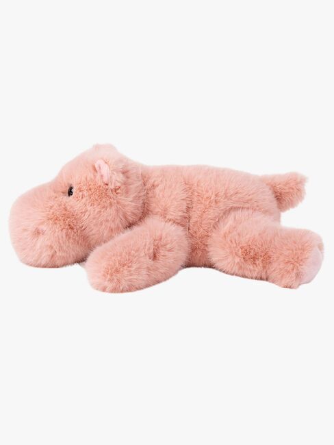 Teddykompaniet Plüschspielzeug Liegendes Nilpferd 30 cm, Rosa