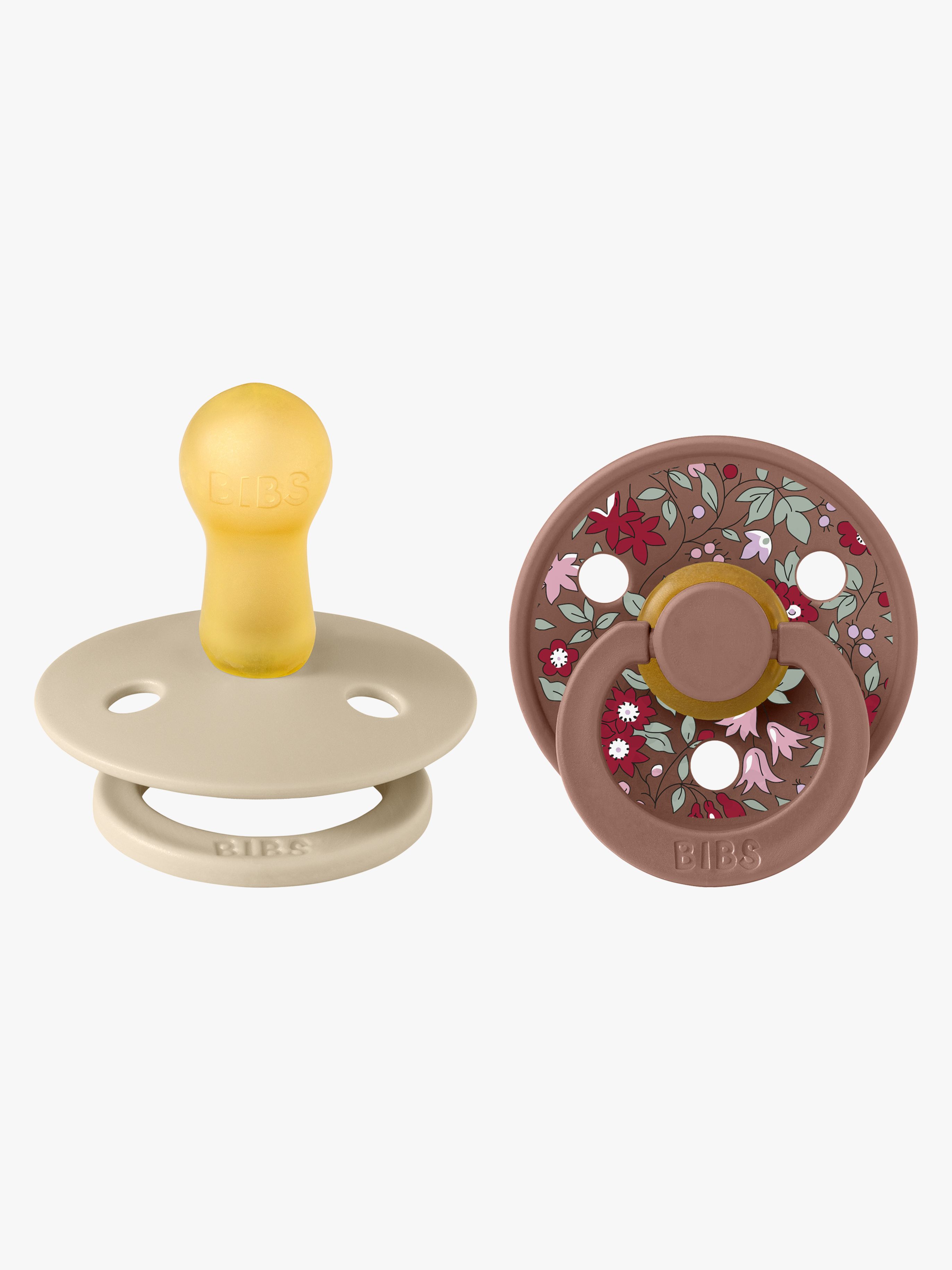 x Liberty Colour Schnuller 2er-Pack Latex Größe 2 Rund, Chamomile Lawn / Woodchuck Mix