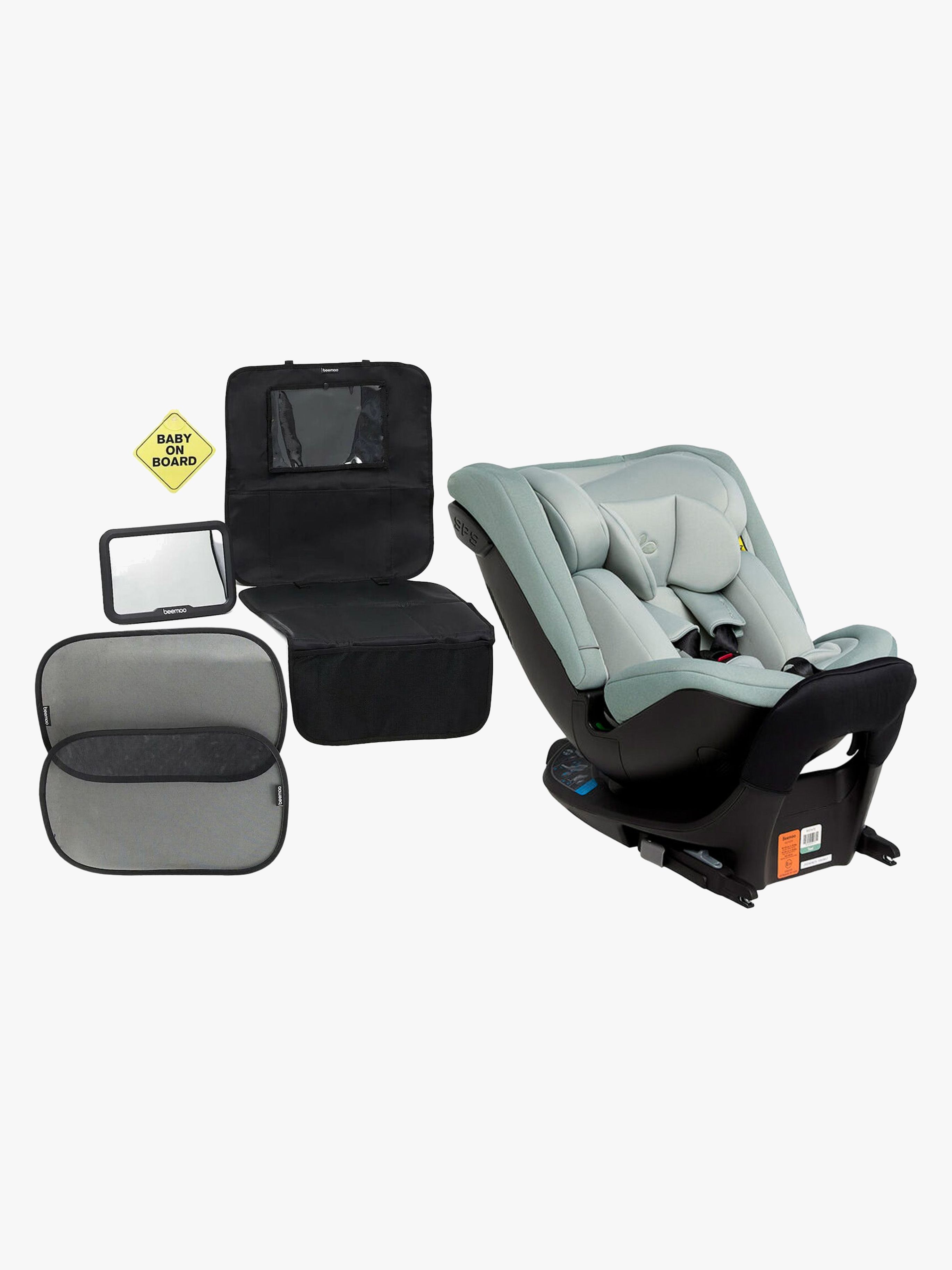 Rotate i-Size Kindersitz inkl. Beemoo Zubehörpaket, Teal