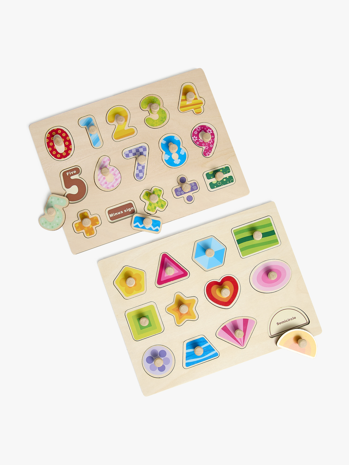 Fippla Knopfpuzzles Formen & Zahlen 2er-Pack