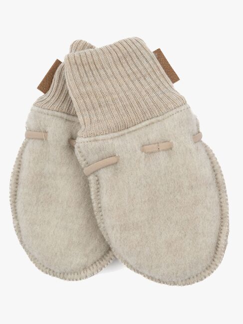 Mikk-Line Fäustlinge Merinowolle, Melange Offwhite