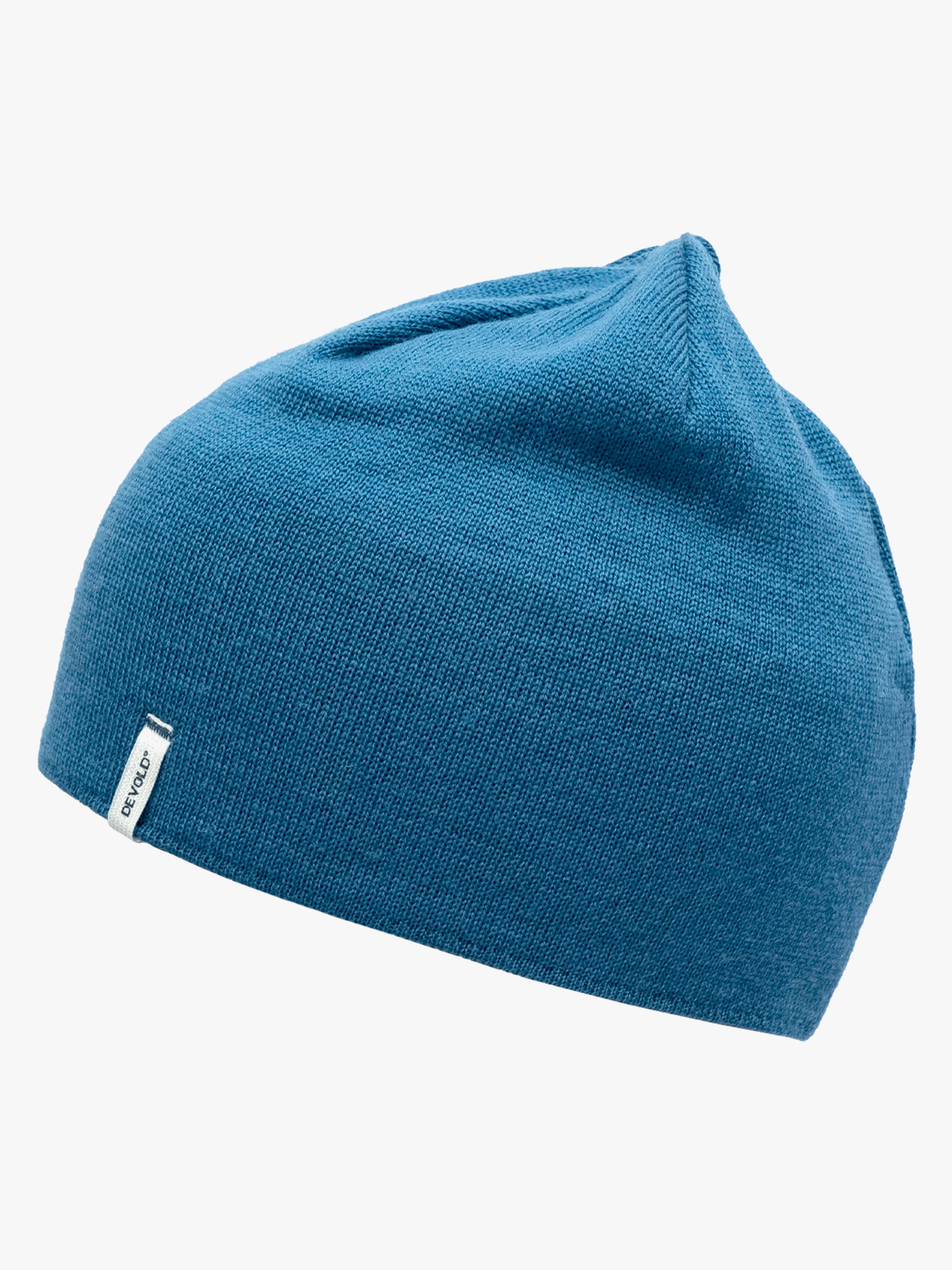 Devold FRIENDS MERINO Mütze Merinowolle Kid, Blue Melange