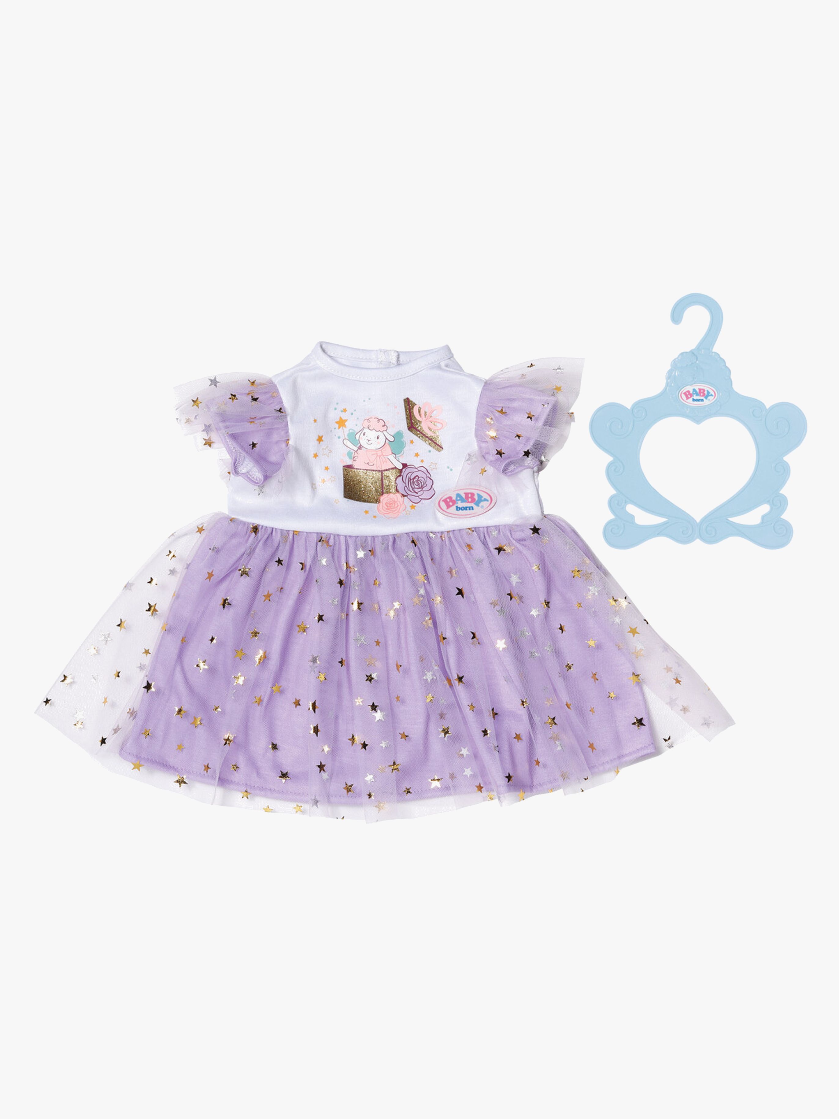 Puppenkleid mit Sternen 43 cm