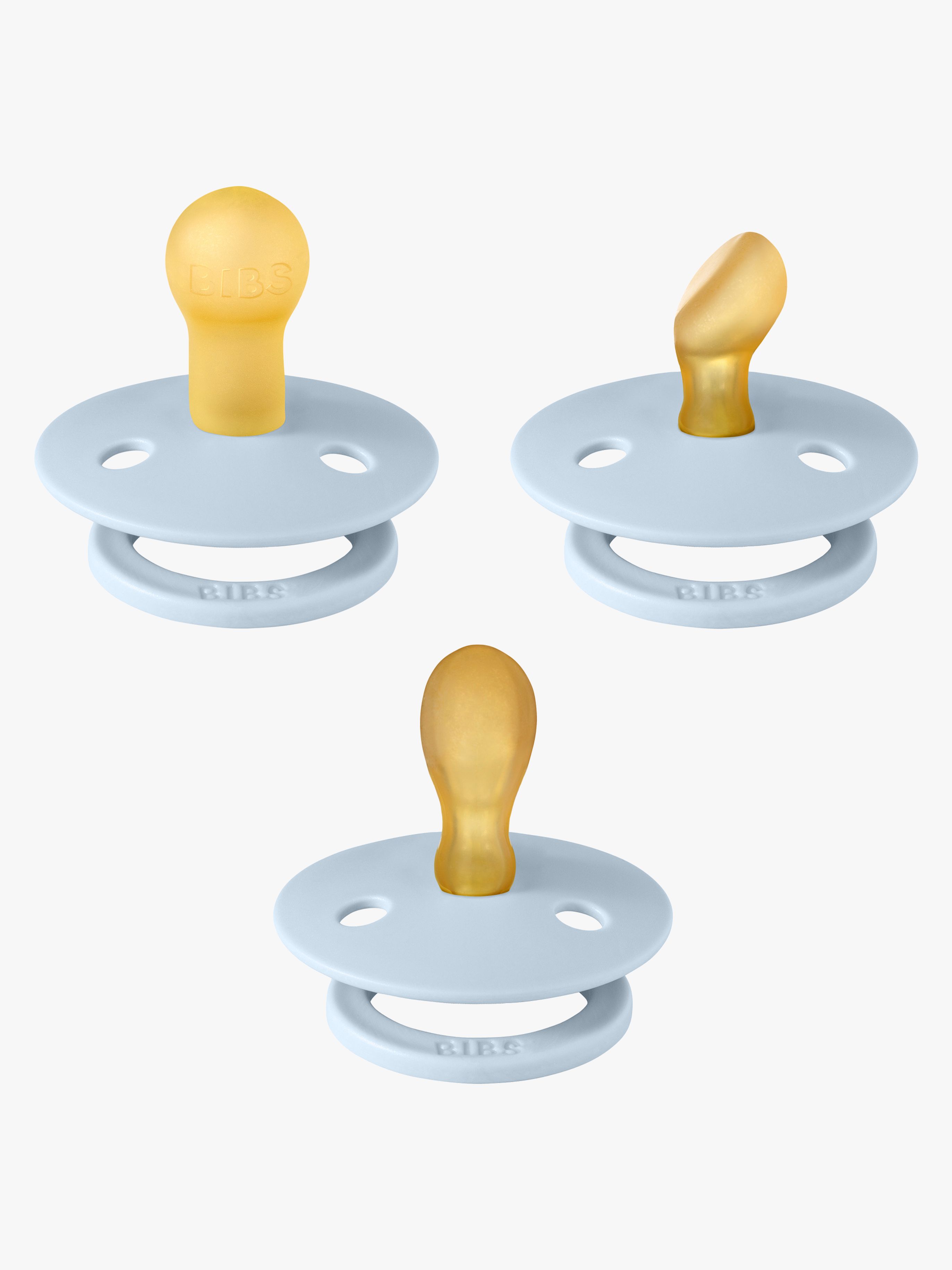 BIBS Try-it Colour Schnuller 3er-Pack Latex Gr. 1, Baby Blue