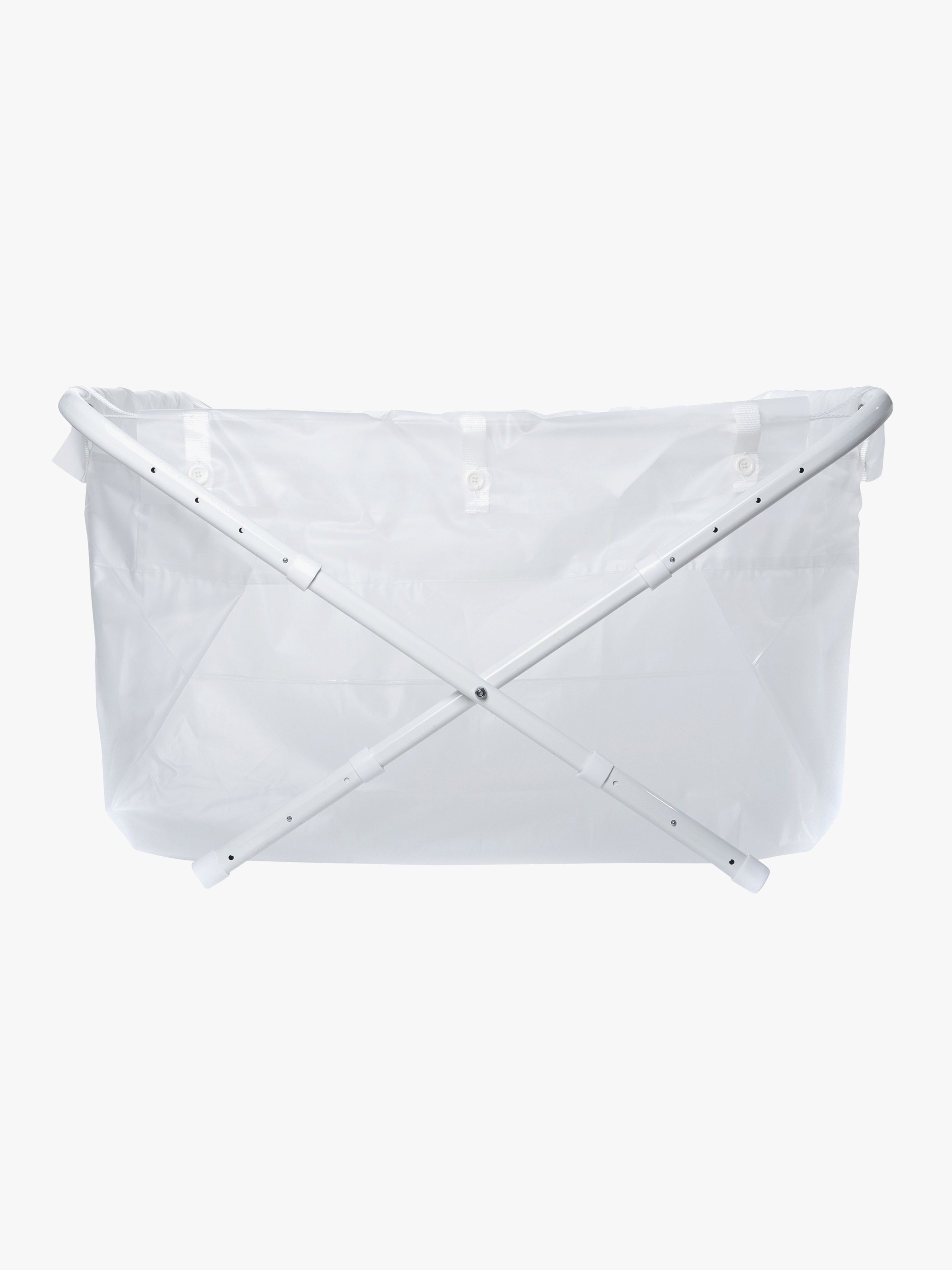 BiBaBad Flexi Zusammenklappbare Badewanne 60-80 cm, Durchsichtig