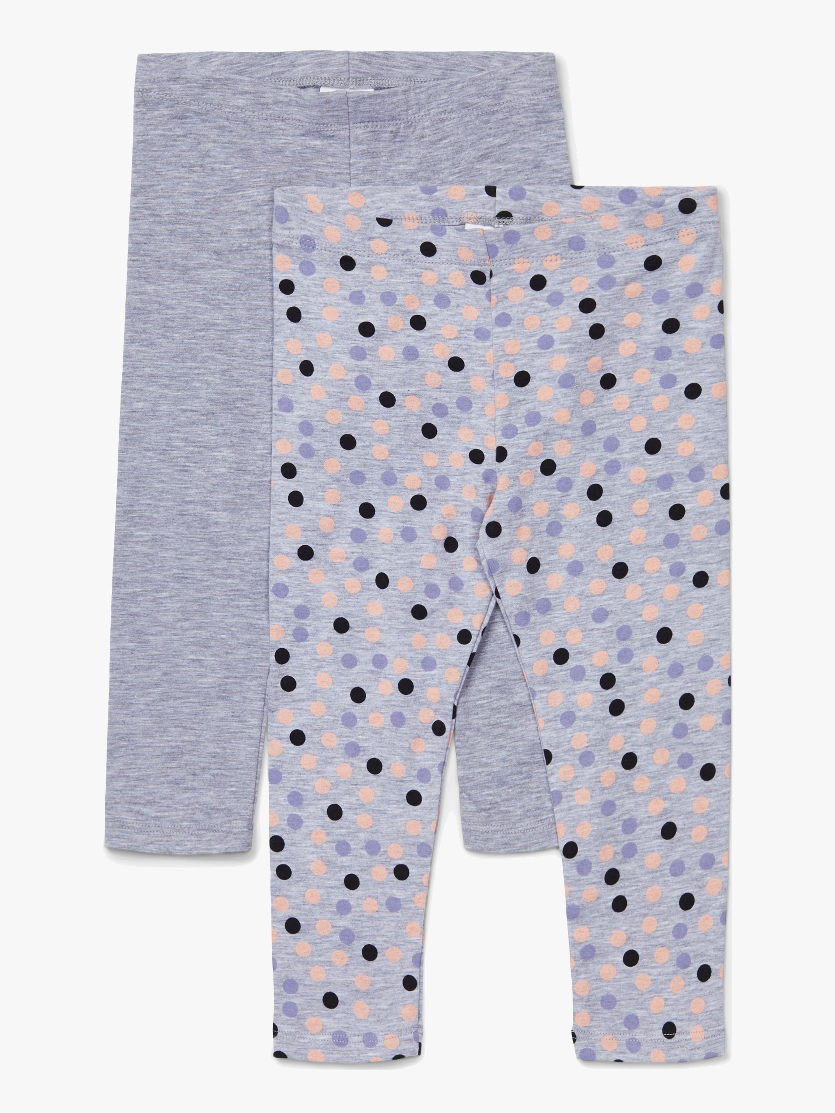Alberta ¾ Leggings 2er-Pack, Grey Melange 122-128