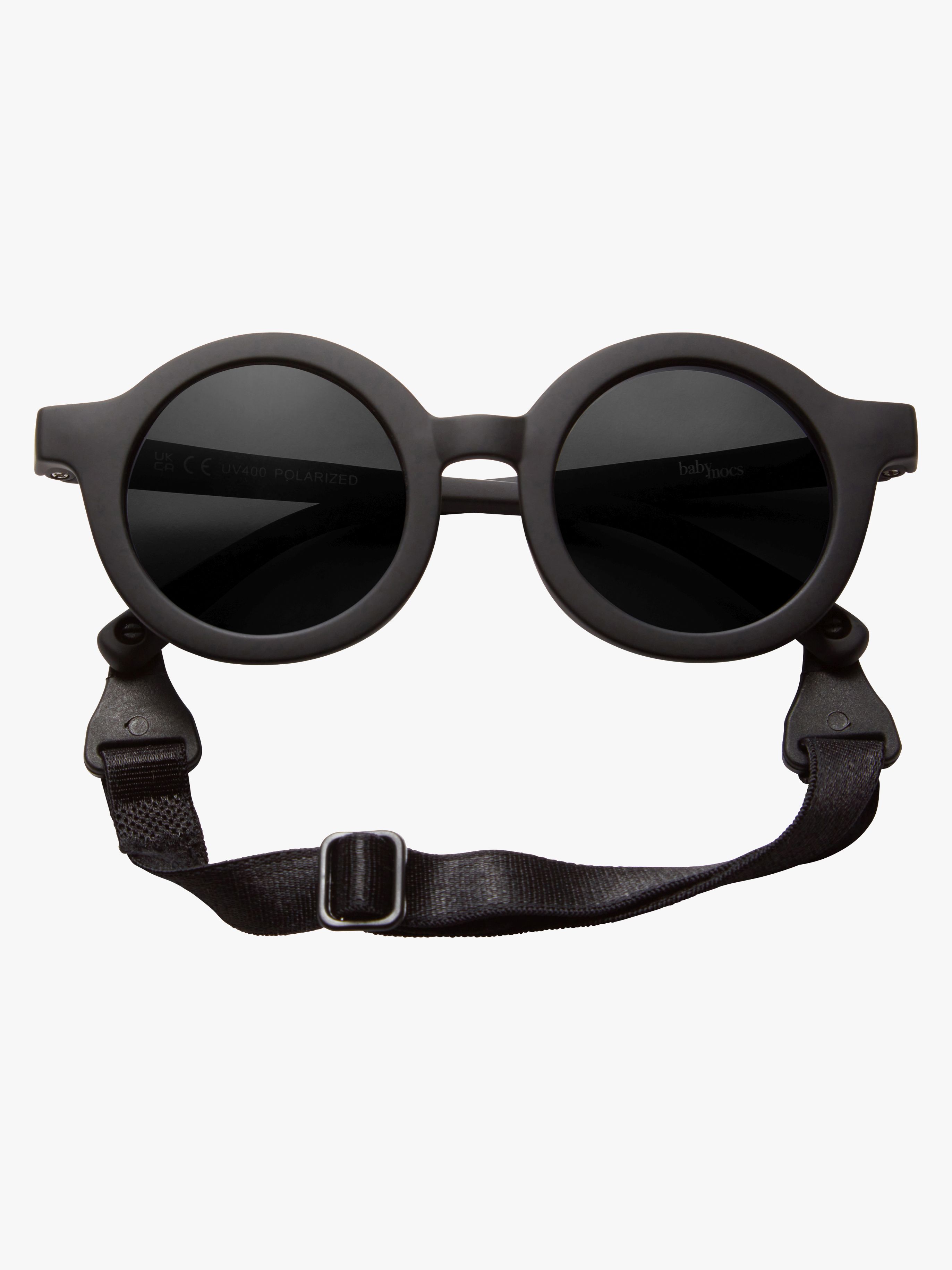 BabyMocs Signature Soft Biegbare Sonnenbrille Breakproof, Schwarz, 0-18 Monate