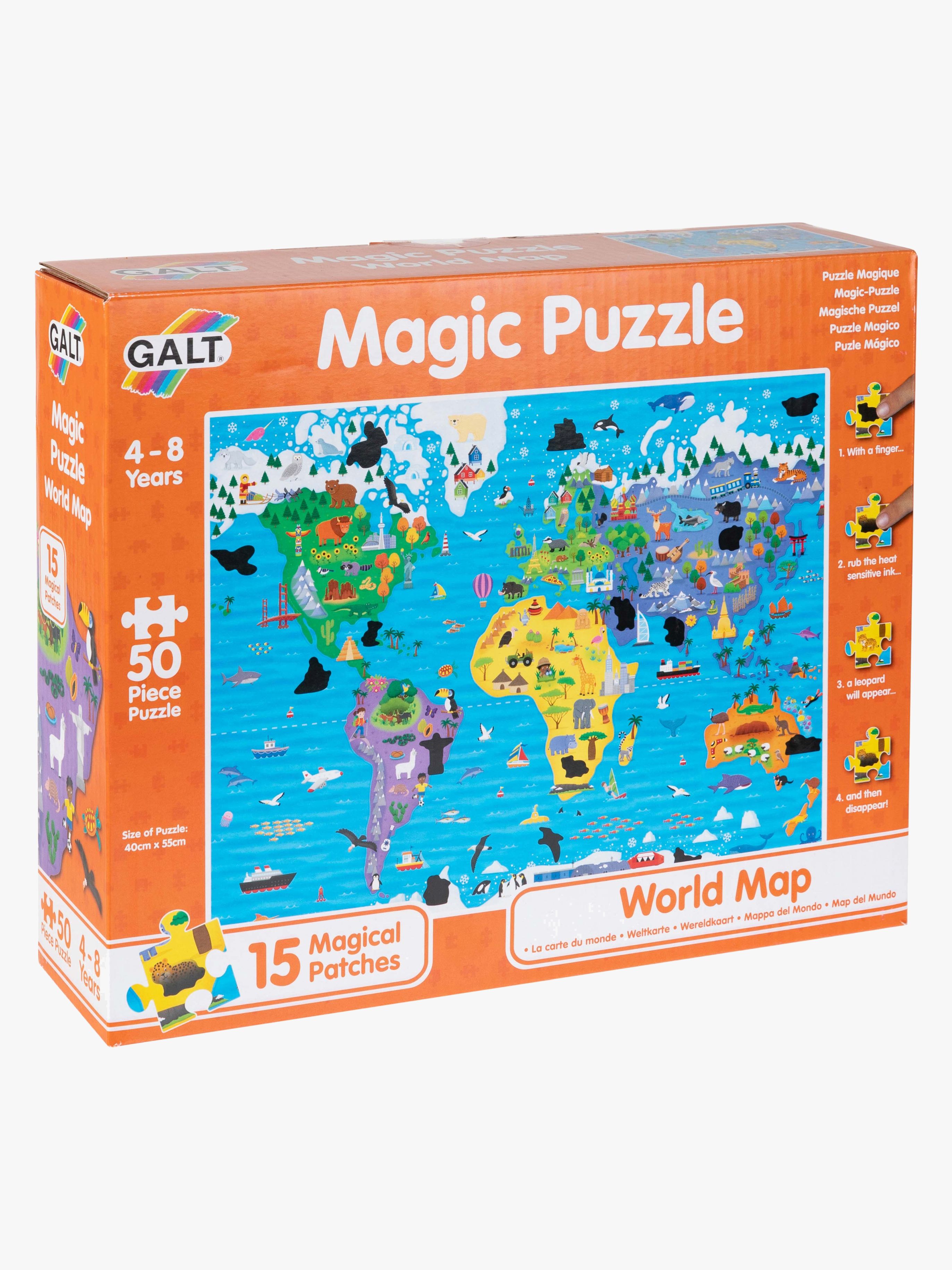 Magisches Puzzle Weltkarte 50 Teile